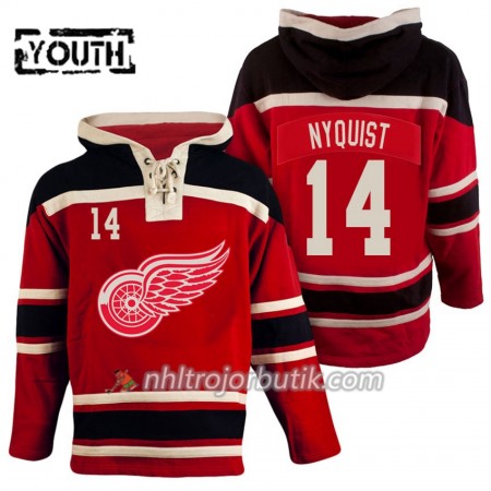 Barn Ishockey Detroit Red Wings Gustav Nyquist 14 Röd Sawyer Hooded Sweatshirt